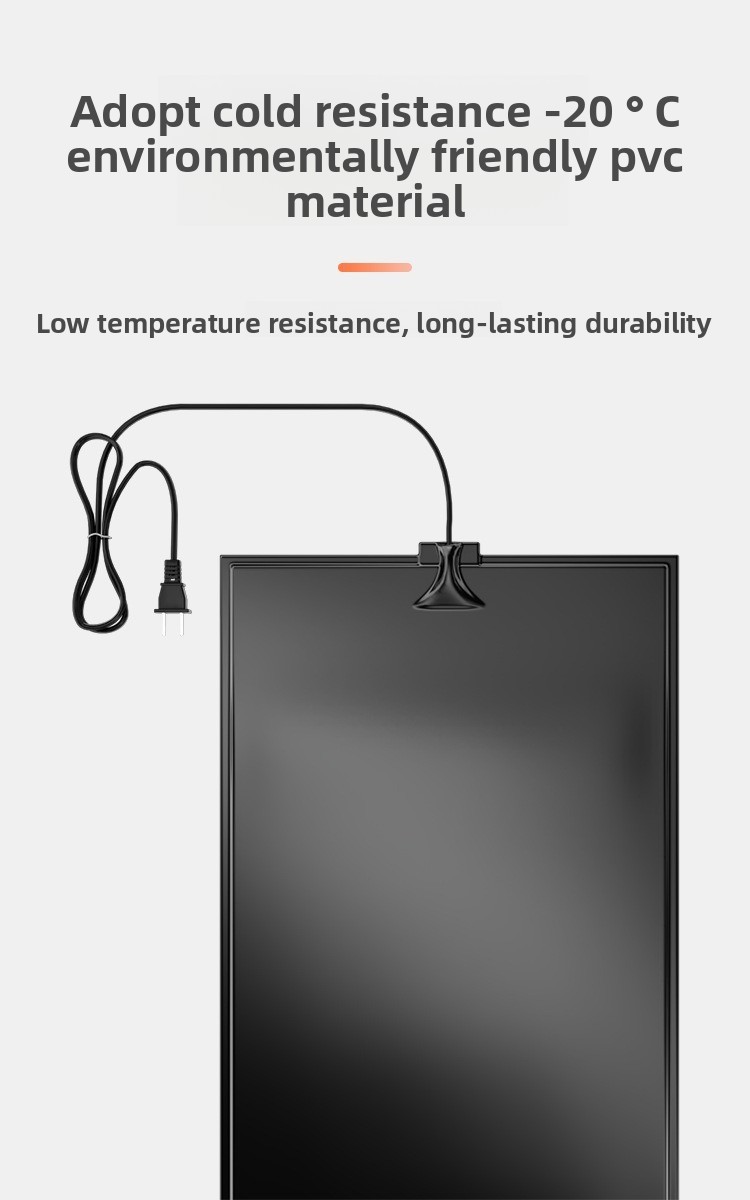 Graphene Heated Snow Melting Mat — Flexible Outdoor De-Icing Pad for Roof, Factory Walkway, Stairs & Steps; Non-Slip Anti-Ice Heating Blanket