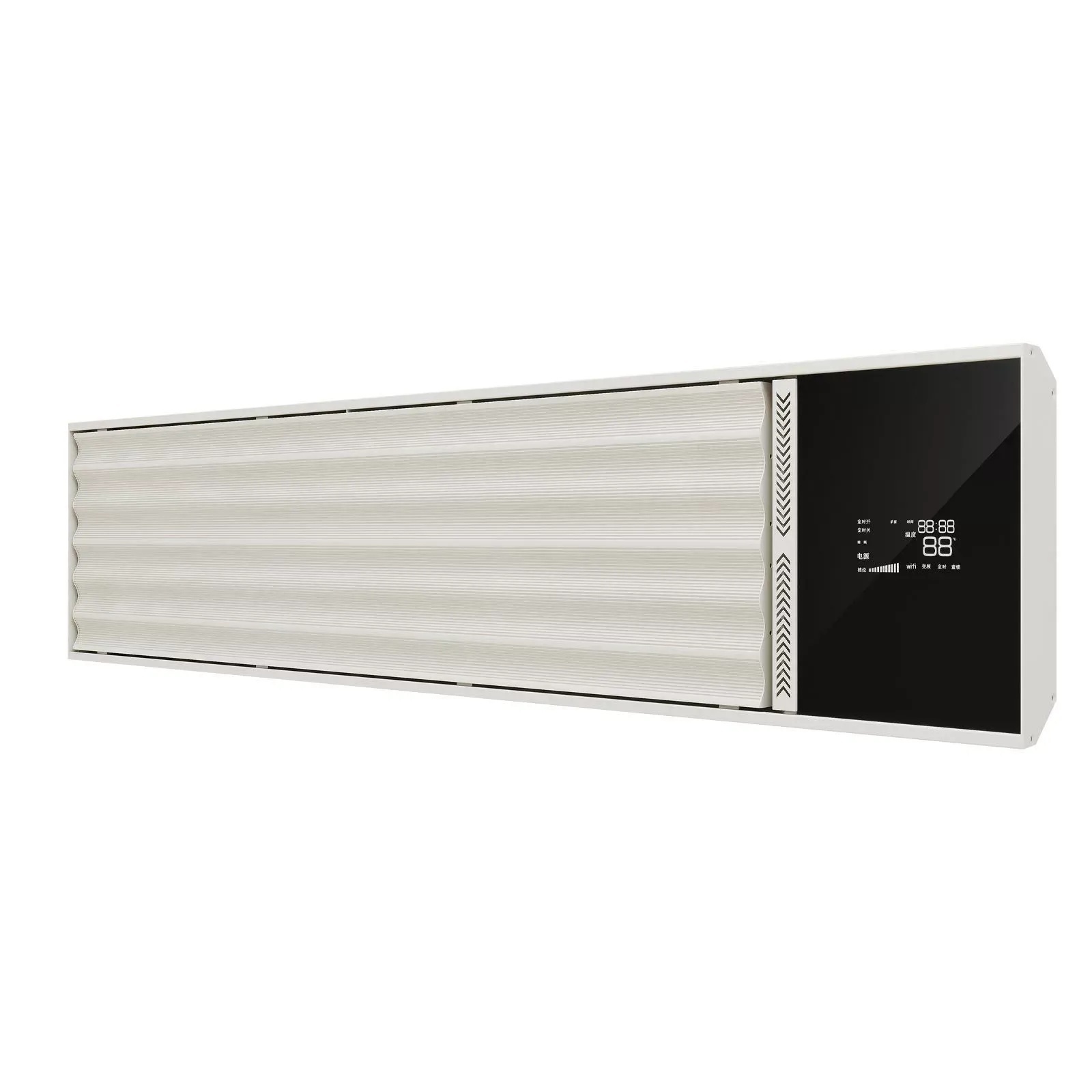 Graphene Wall Heater with Flame Effect & Humidifier – 1800W/2400W Far Infrared Electric Fireplace Style Heater, WiFi/APP/Voice Control, IP24 Wall Mounted for Living Room