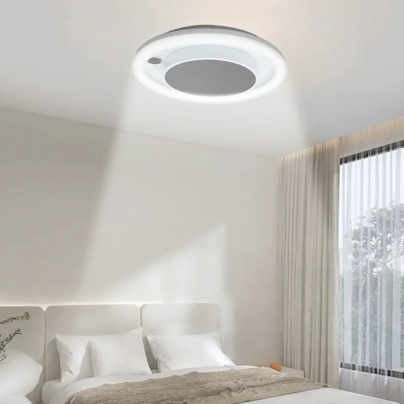 Far Infrared Ceiling Heater Lamp – 1500W Round Radiant Energy Light with WiFi Thermostat & Remote, Silent No-Glow Overhead Heater for Home TCM Room Office 220V