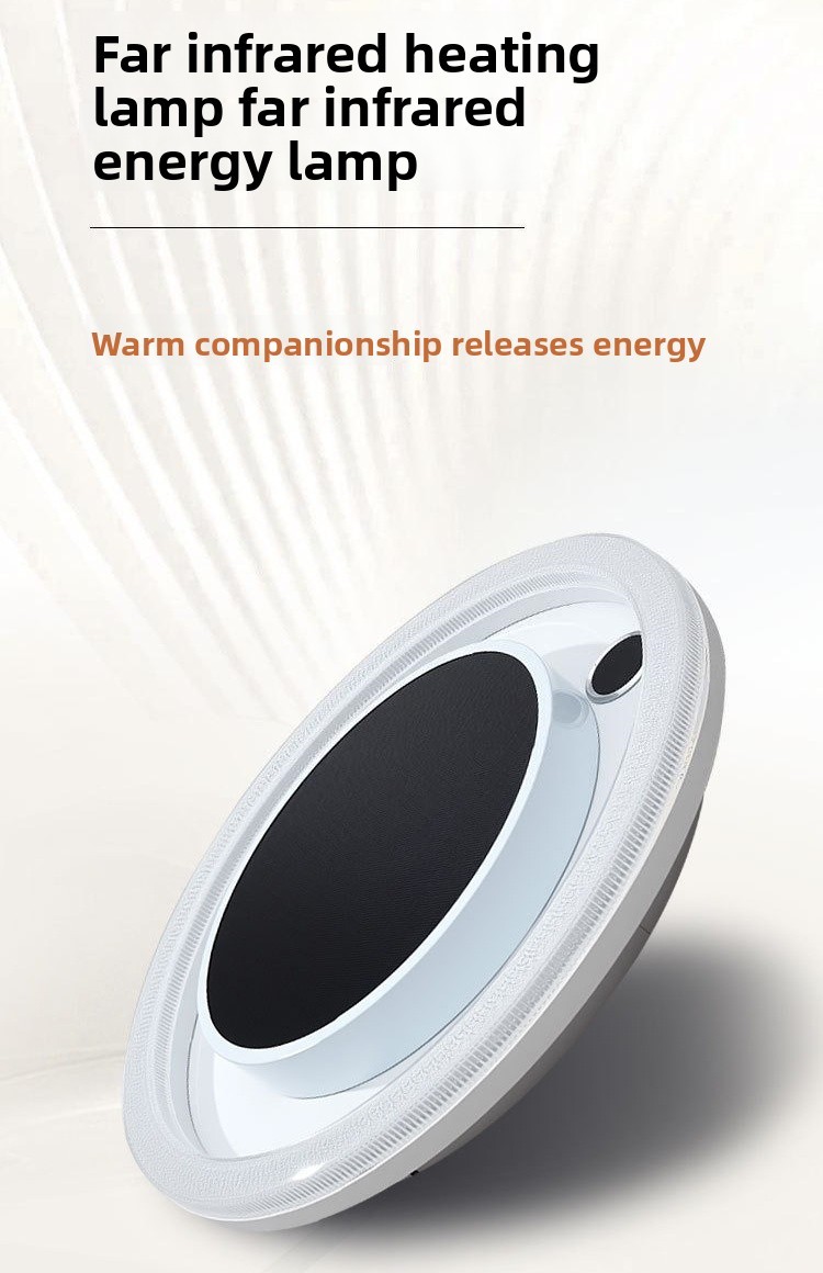 Far Infrared Ceiling Heater Lamp – 1500W Round Radiant Energy Light with WiFi Thermostat & Remote, Silent No-Glow Overhead Heater for Home TCM Room Office 220V