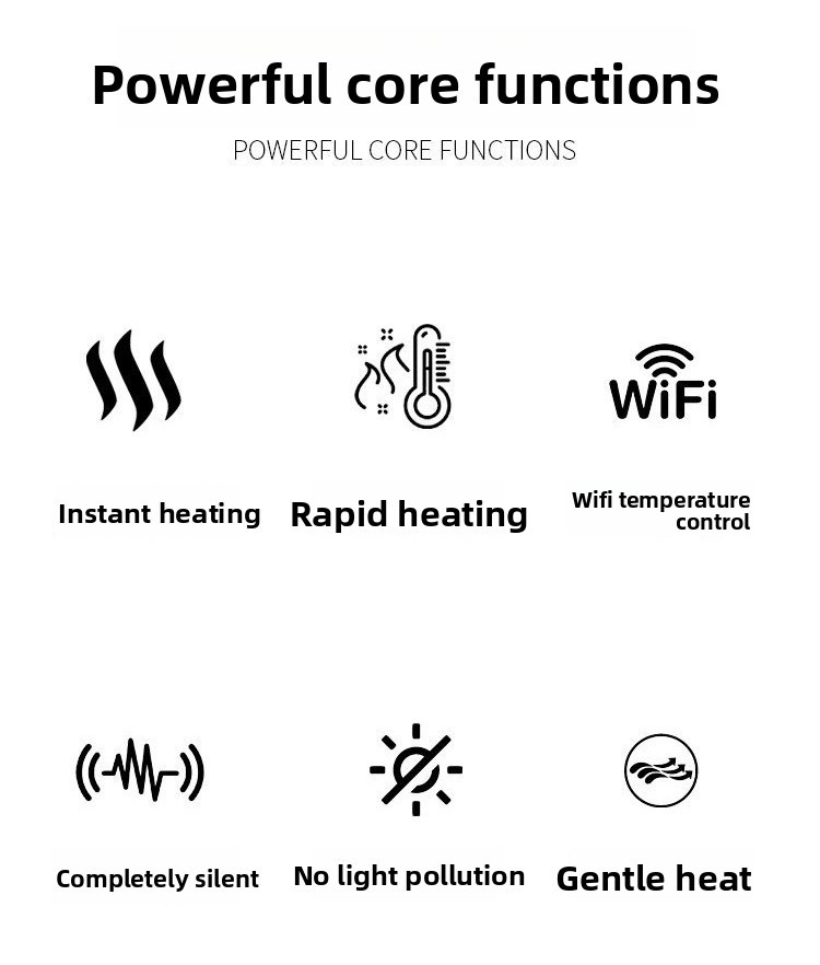 Far Infrared Ceiling Heater Lamp – 1500W Round Radiant Energy Light with WiFi Thermostat & Remote, Silent No-Glow Overhead Heater for Home TCM Room Office 220V