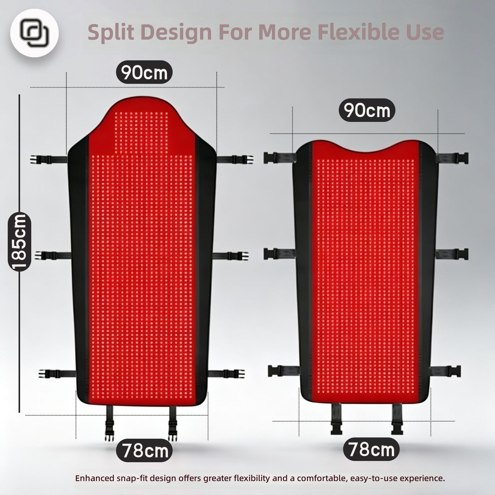 3 in 1 Red Light Therapy Mat with 2704 High Density LEDs, Portable Infrared Heating Pad for Home Use Pain Relief, Customized Logo Near Infrared Therapy Blanket