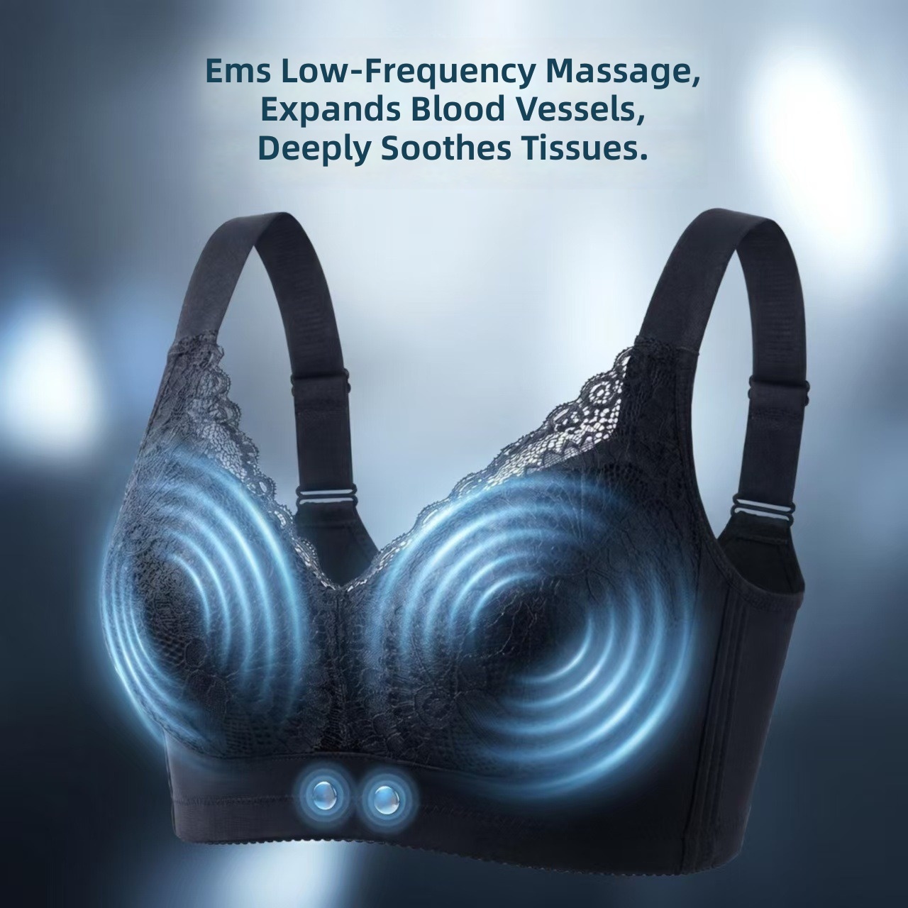 Women's EMS Massage Bra Wireless Underwire-Free, Soothing Chest Comfort, Anti-Sagging Gathering, One-Click Controller