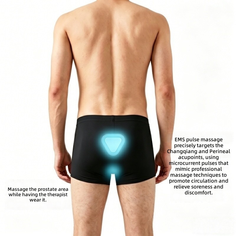 USB Rechargeable Smart EMS Massage Underwear Wireless Men Prostate Care Microcurrent Briefs