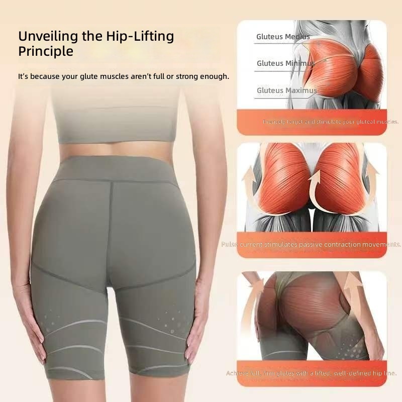 USB Rechargeable Smart EMS Hip Lifting Shorts 30 Intensity Levels Wireless Glute Trainer for Home Fitness