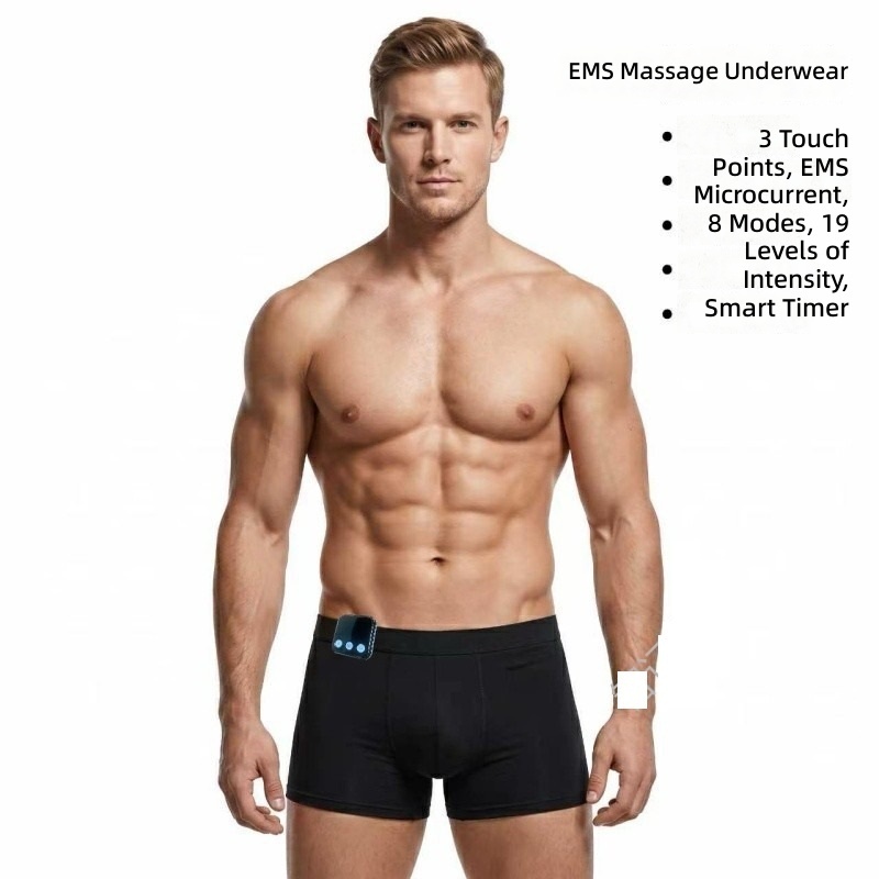 USB Rechargeable Smart EMS Massage Underwear Wireless Men Prostate Care Microcurrent Briefs