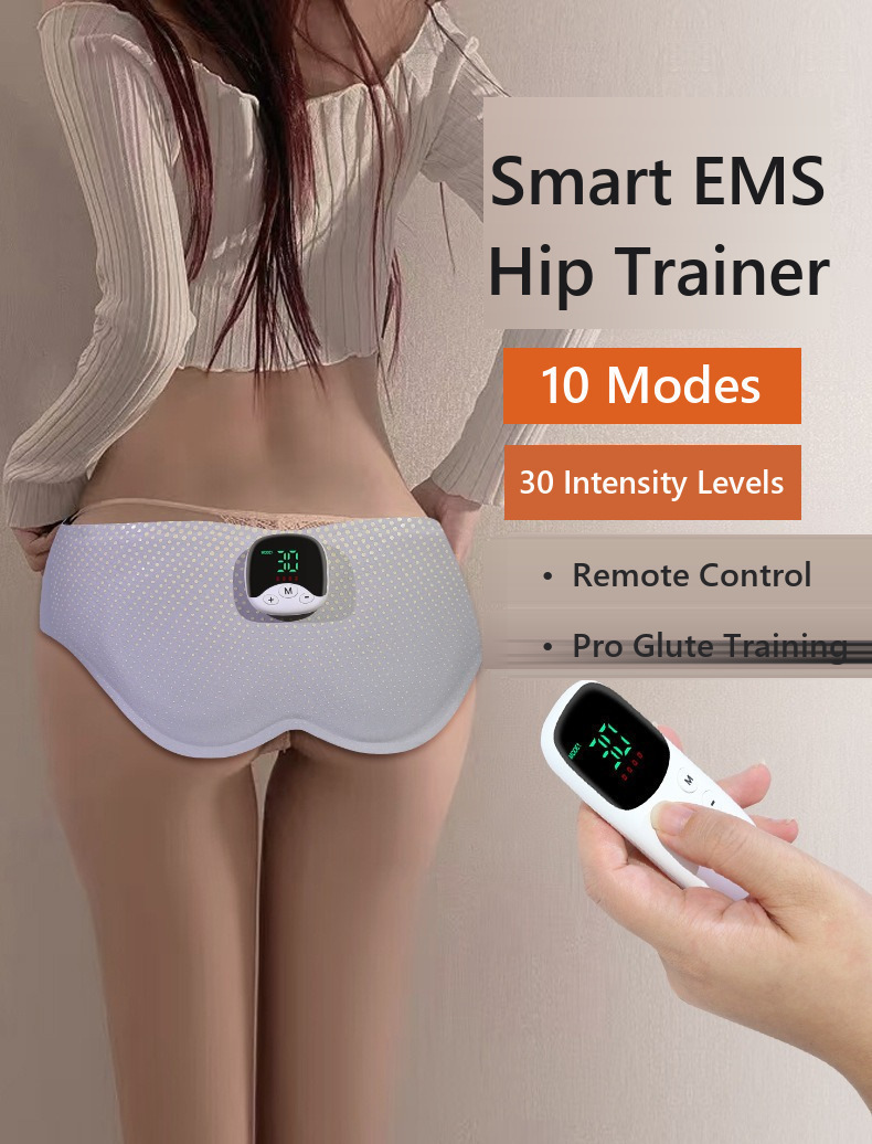 EMS Smart Hip Trainer Butt Lifter Massager 10 Modes 30 Levels Microcurrent Electric Glute Exercise Machine Home Use Fitness