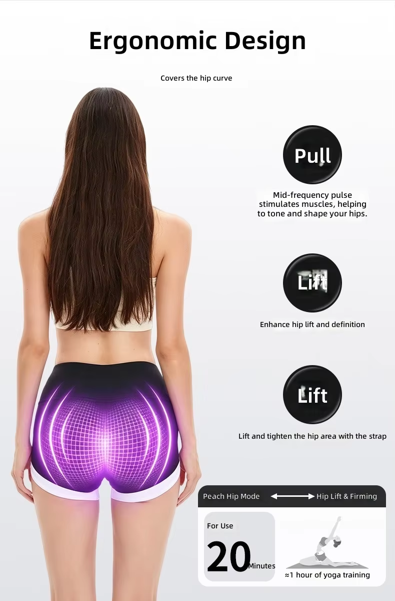 Wireless EMS Microcurrent Butt Lifter Smart Fitness Shorts Hip Trainer 8 Modes 19 Levels Pelvic Floor Muscle Exercise Pants