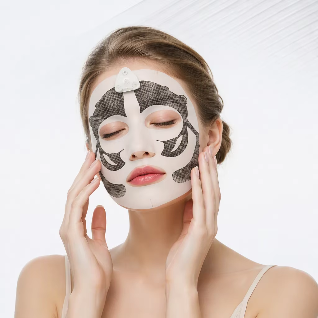EMS Microcurrent Facial Mask Device AI Voice Control Mini Program APP 8 Modes Electric Face Massager Lifting Firming Anti Aging