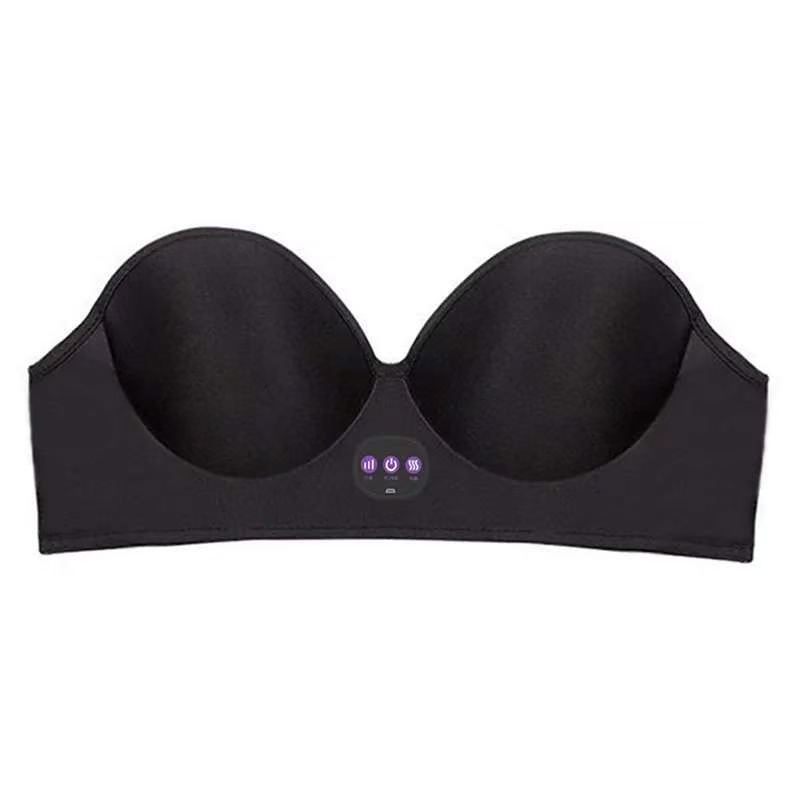USB Rechargeable Smart Breast Massager Wireless Heating Vibration Chest Massage Bra 3D Shaping Electric Breast Care Device