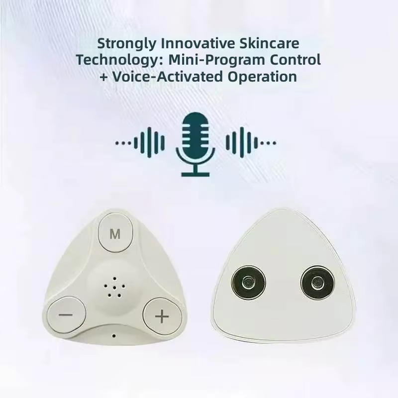 EMS Microcurrent Facial Mask Device AI Voice Control Mini Program APP 8 Modes Electric Face Massager Lifting Firming Anti Aging