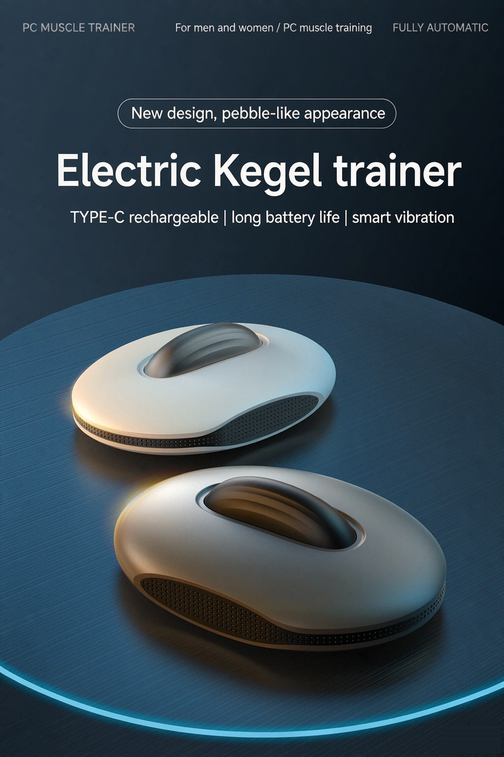 USB Rechargeable Kegel Trainer Electric PC Muscle Exerciser Intelligent Vibration Pelvic Floor Muscle Trainer for Women Men