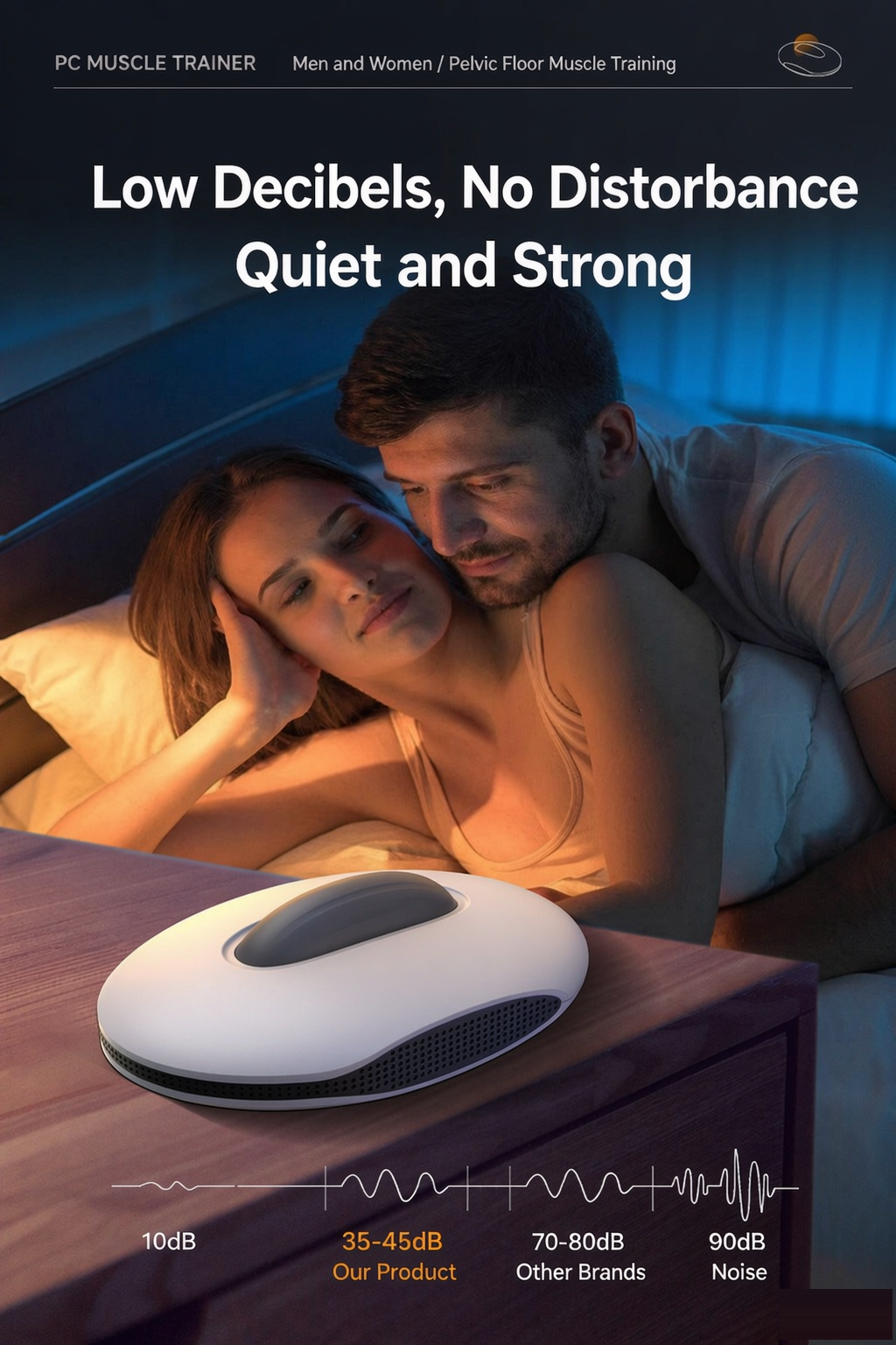 USB Rechargeable Kegel Trainer Electric PC Muscle Exerciser Intelligent Vibration Pelvic Floor Muscle Trainer for Women Men