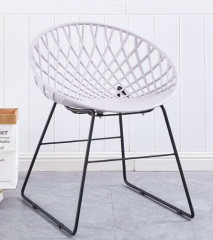 colorful sitting plastic chair with net holding