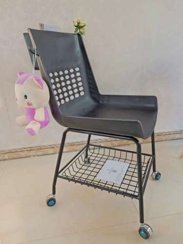 moving training chair plastic chair with a holder and a bookshelf