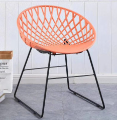 colorful sitting plastic chair with net holding