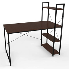 computer desk with side shelves