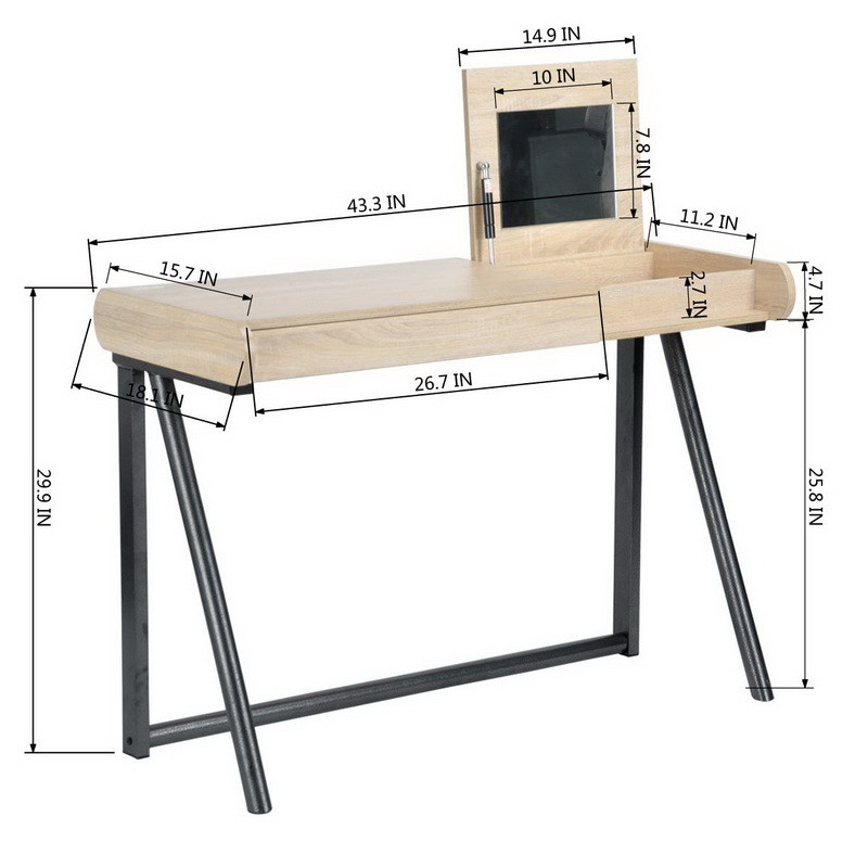 computer desk with drawers and IPAD supports
