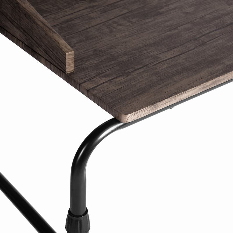 Movable computer desk with wheels