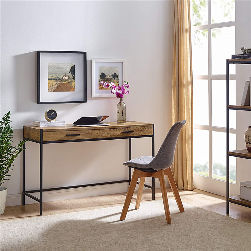 modern computer desk with 2 drawers