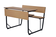 double connected desk chair for school