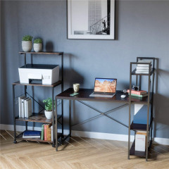 computer desk with side shelves