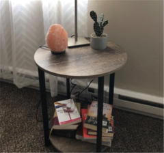 ROUND SOFA TABLE,END TABLE,ROUND TABLE WITH 2 TIRES FOR LIVING ROOM