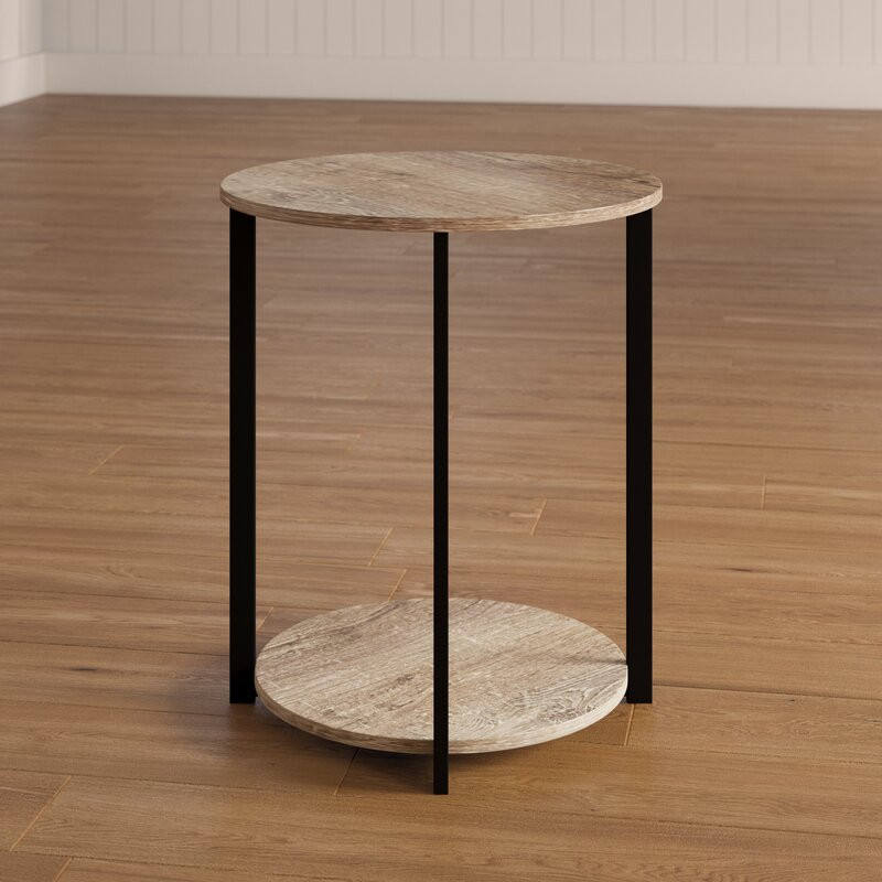 ROUND SOFA TABLE,END TABLE,ROUND TABLE WITH 2 TIRES FOR LIVING ROOM ...