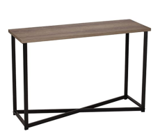 Narrow Nightstand for Small Spaces, End Table, Sofa Side Table Shelf, for Living Room, Entryway, Bedroom, X Metal Frame and Easy Assembly, Rustic Brown