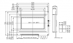 STN12864黄绿膜抗静电，高可靠性，不带字库点阵显示模块