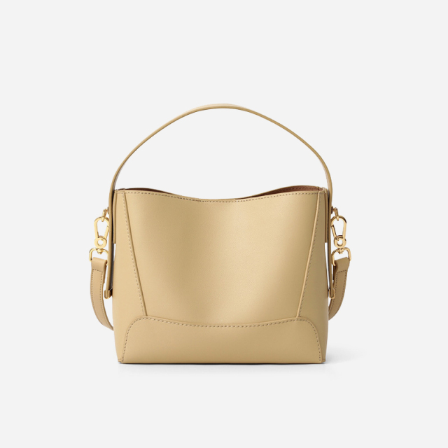 Summer new leather bucket bag