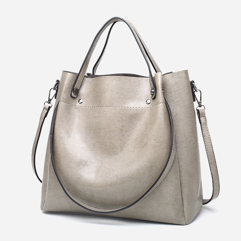 Oil-wax shoulder bag
