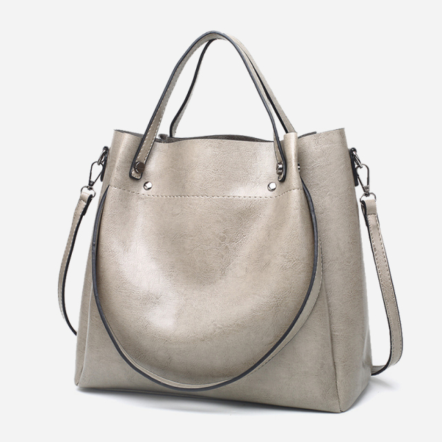 Oil-wax shoulder bag