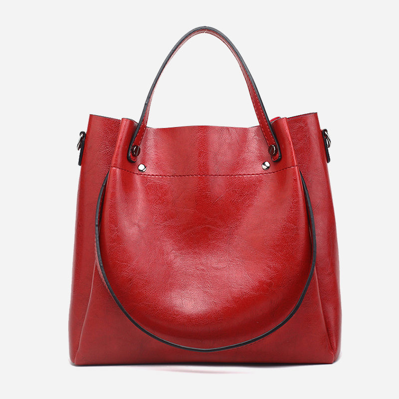Oil-wax shoulder bag
