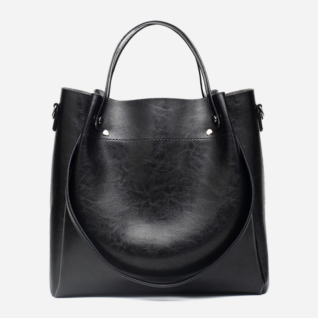 Oil-wax shoulder bag