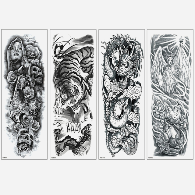 Waterproof full arm tattoo sticker