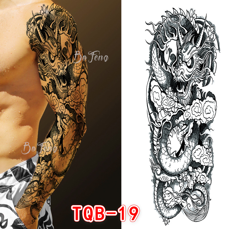 Waterproof full arm tattoo sticker