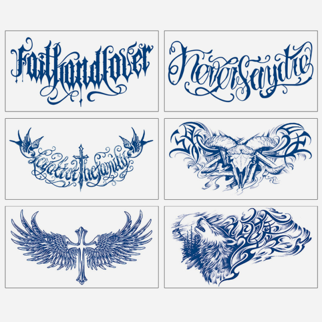 Herbal Juice Chest Tattoo Sticker