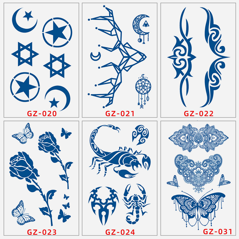 Semi-permanent Juice Herbal Tattoo Sticker