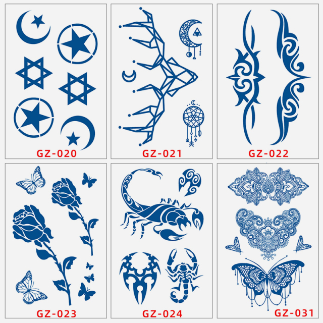 Semi-permanent Juice Herbal Tattoo Sticker