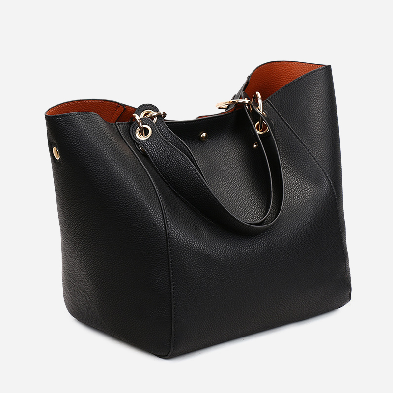 Large capacity magnetic buckle tote bag