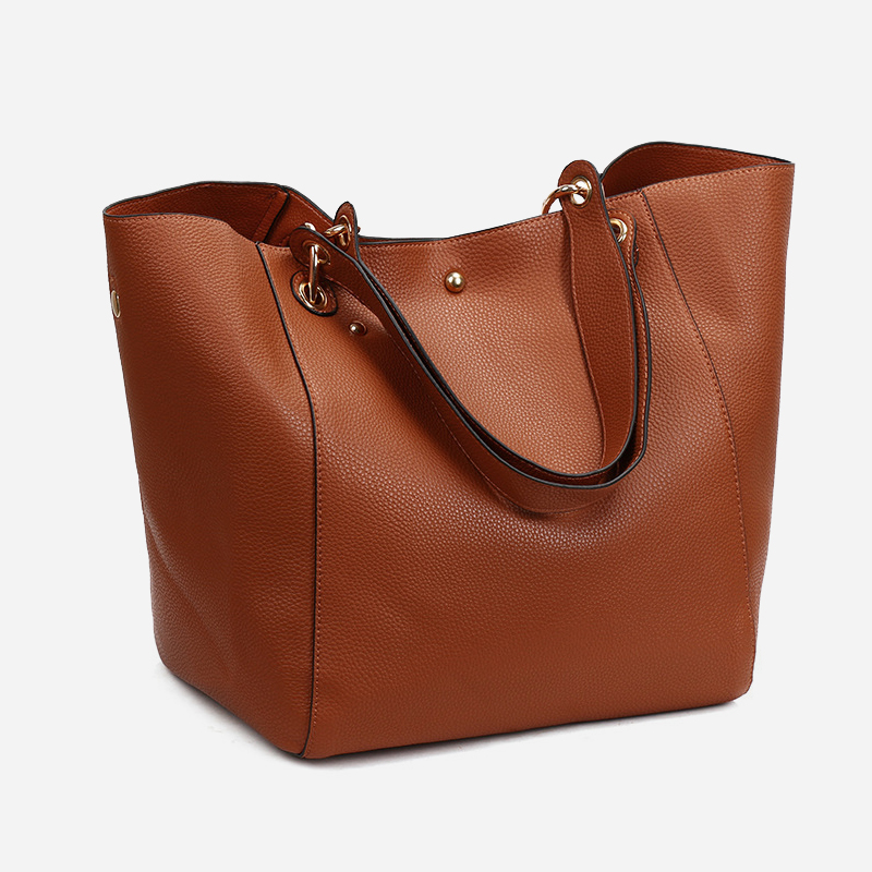 Large capacity magnetic buckle tote bag