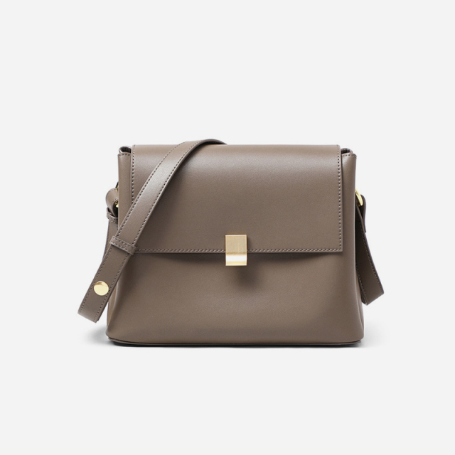 Trendy niche leather crossbody bag