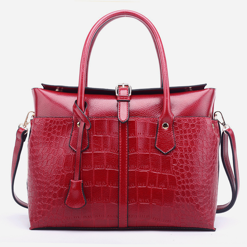 Fashion crocodile print shoulder bag