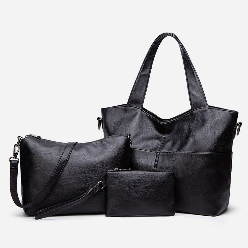 Soft leather three-piece mother and child package