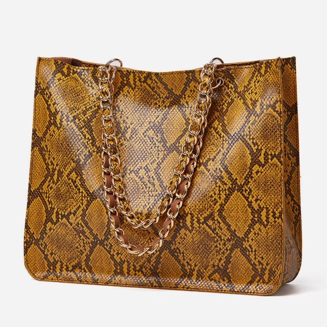 Simple fashion snake print shoulder bag