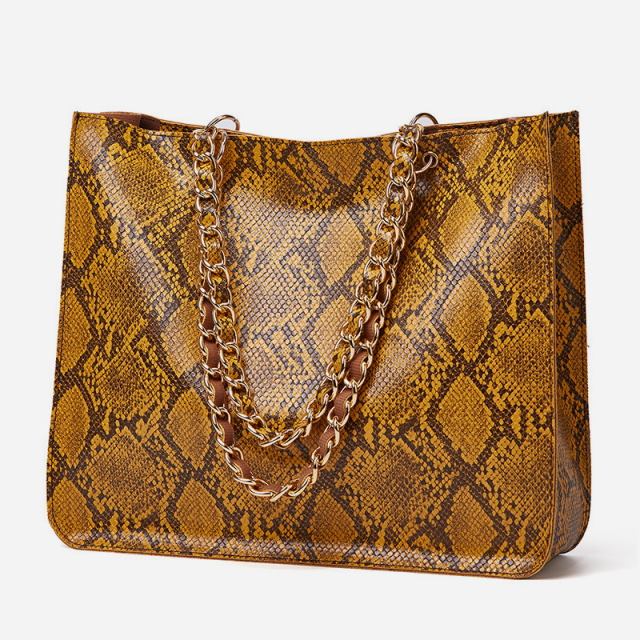 Simple fashion snake print shoulder bag