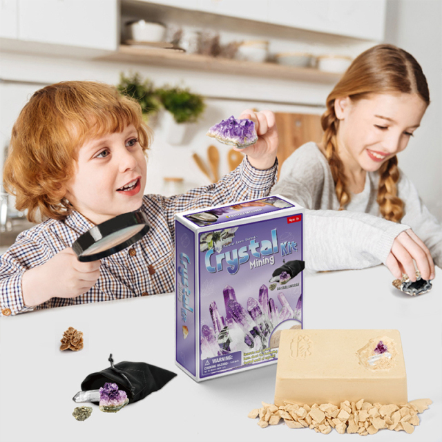 Creative DIY excavation crystal toys treasure gems archaeological fossils children's educational exploration excavation toys