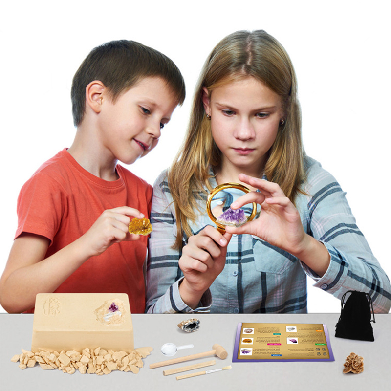 Creative DIY excavation crystal toys treasure gems archaeological fossils children's educational exploration excavation toys