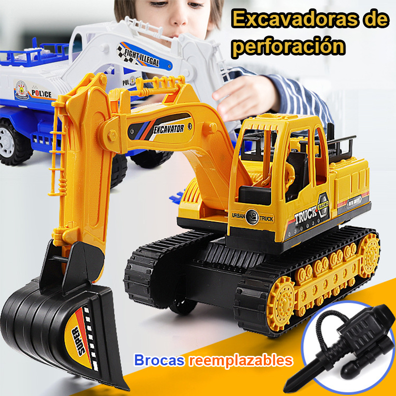 Simulation of children's large inertia excavator toy car baby construction vehicle model small toys